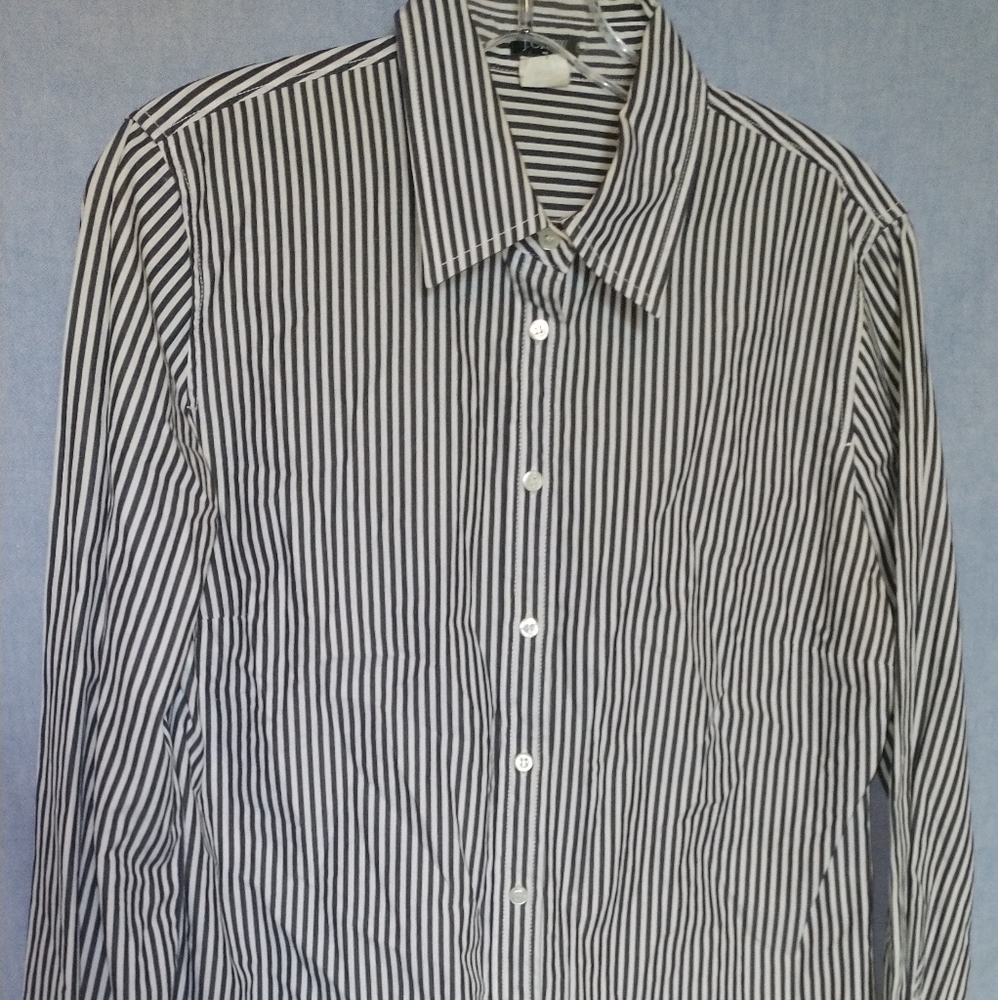 JCrew pinstripe cotton button down shirt